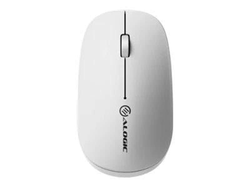 ALOGIC Echelon - mouse - rechargeable - 2.4 GHz Bluetooth 5.0 - white - Maus (Weiß)