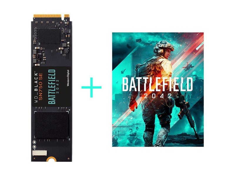 WD _BLACK SN750 SE BB9J5000ANC - Battlefield 2042 Bundle - SSD - 500 GB - PCIe 4.0 (NVMe)