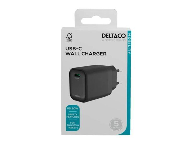 Deltaco USB-C Wall Charger