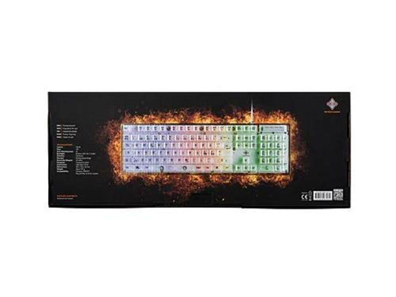 Deltaco DK250 Transparent Gaming Keyboard - Gaming Tastaturen - Nordisch - Transparent