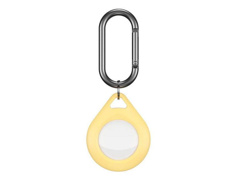 KeyBudz Secure Dock for AirTag 4-pack - Pastel Yellow
