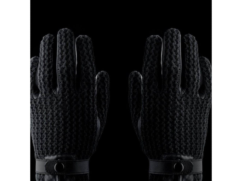 Mujjo Leather Crochet Touchscreen Gloves Size 8.5