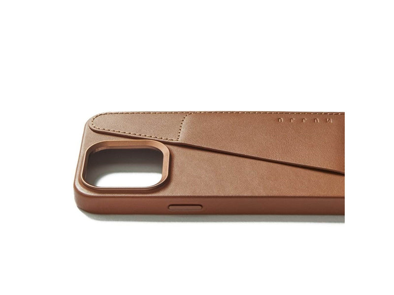 Mujjo iPhone 15 Pro Max Wallet Leather Case - Tan