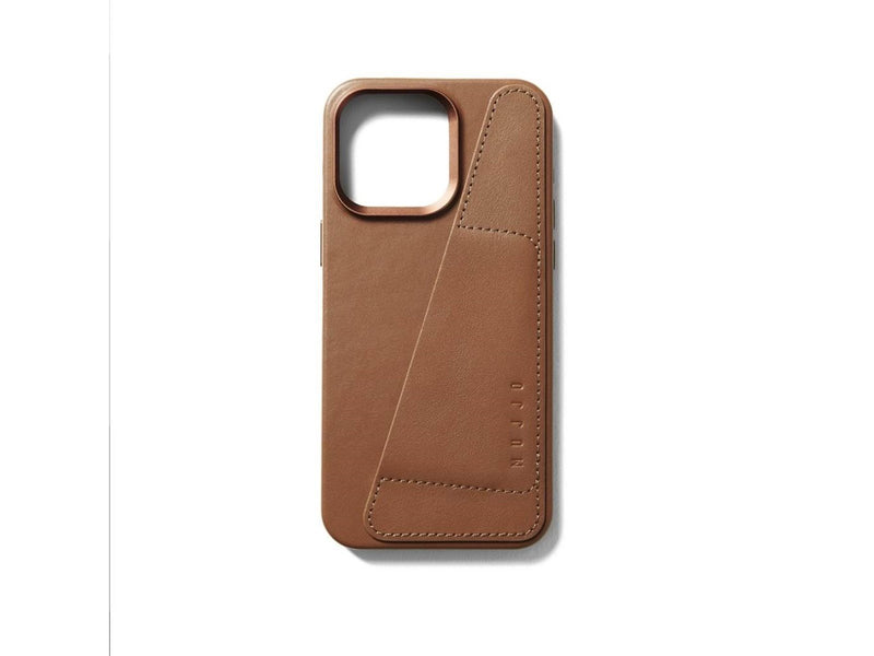 Mujjo iPhone 15 Pro Max Wallet Leather Case - Tan