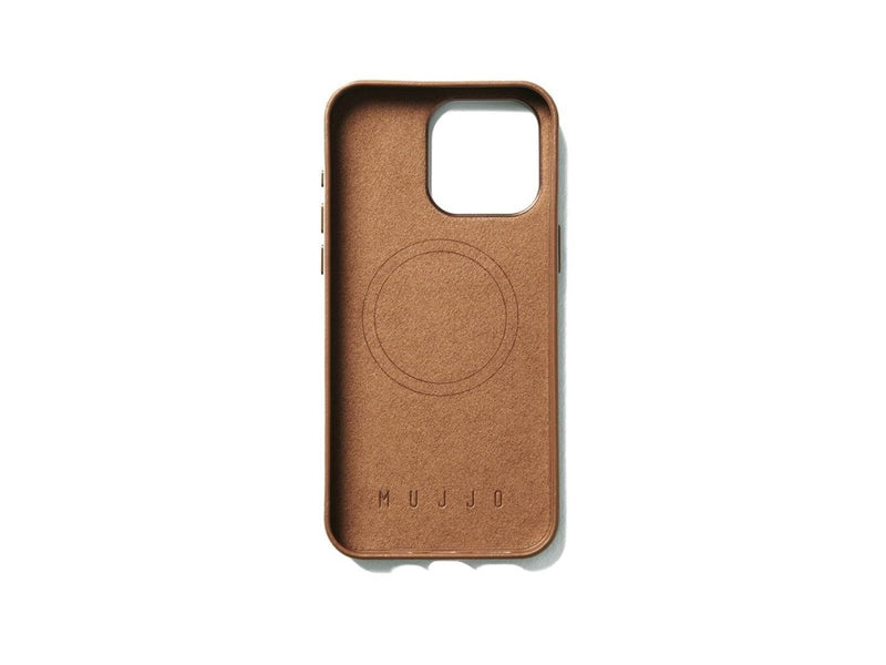 Mujjo iPhone 15 Pro Max Wallet Leather Case - Tan