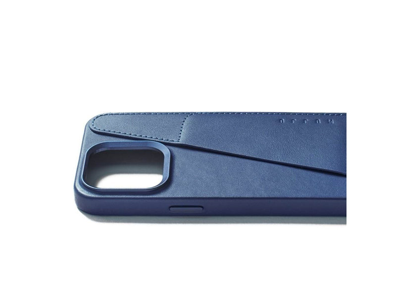Mujjo iPhone 15 Pro Max Wallet Leather Case - Monaco Blue