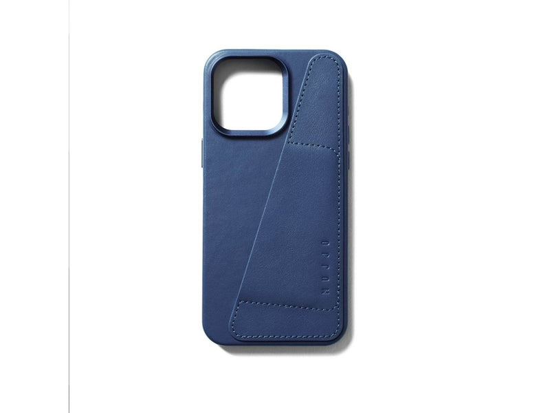 Mujjo iPhone 15 Pro Max Wallet Leather Case - Monaco Blue
