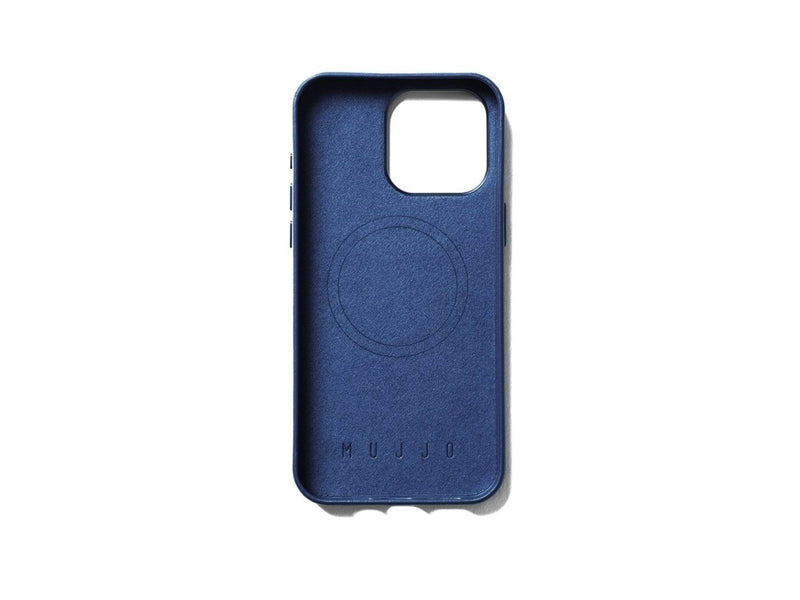 Mujjo iPhone 15 Pro Max Wallet Leather Case - Monaco Blue