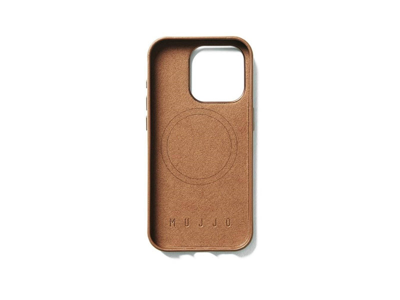 Mujjo iPhone 15 Pro Wallet Leather Case - Tan