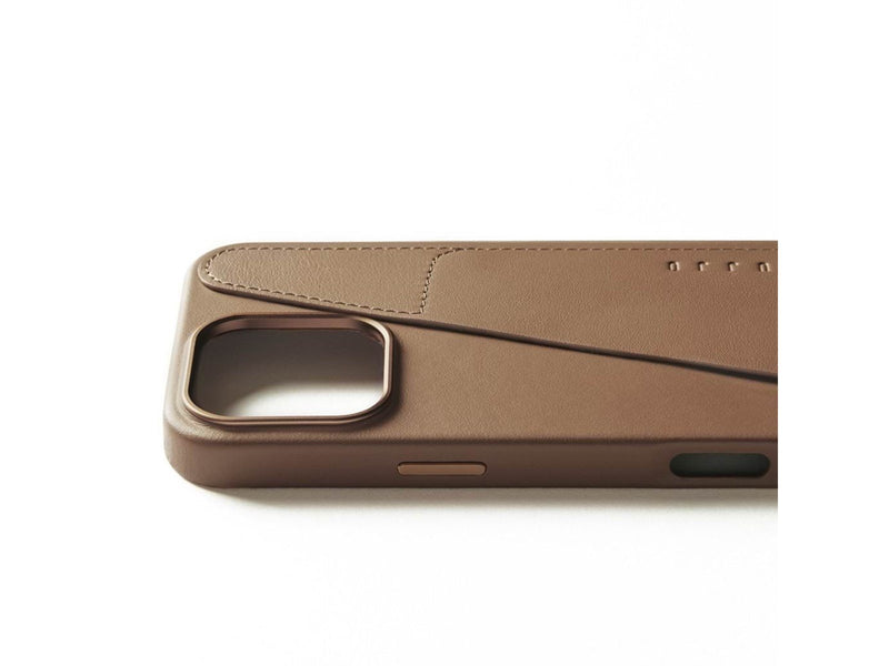 Mujjo Wallet Leather Case for iPhone 16 Pro Max - Tan