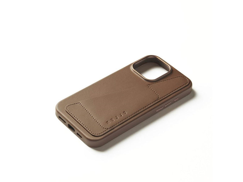 Mujjo Wallet Leather Case for iPhone 16 Pro Max - Tan