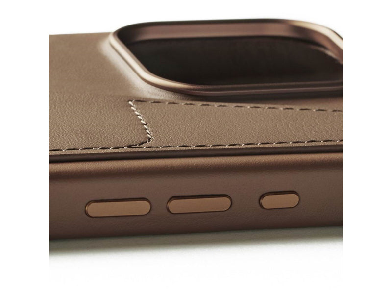 Mujjo Wallet Leather Case for iPhone 16 Pro Max - Tan