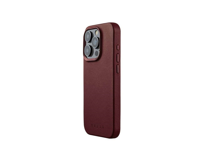 Mujjo iPhone 15 Pro Leather Case - Burgundy