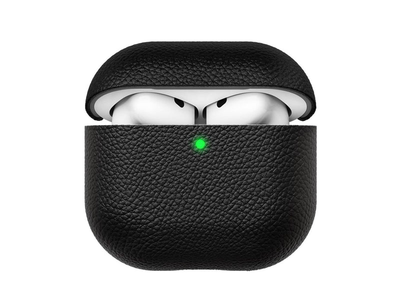 KeyBudz Artisan Series Leather Case for Airpods 4:th gen - Black