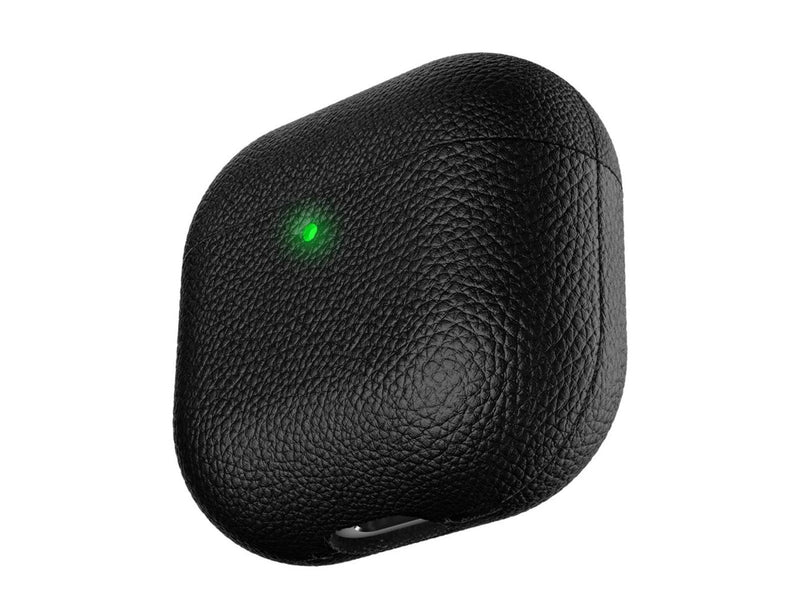 KeyBudz Artisan Series Leather Case for Airpods 4:th gen - Black