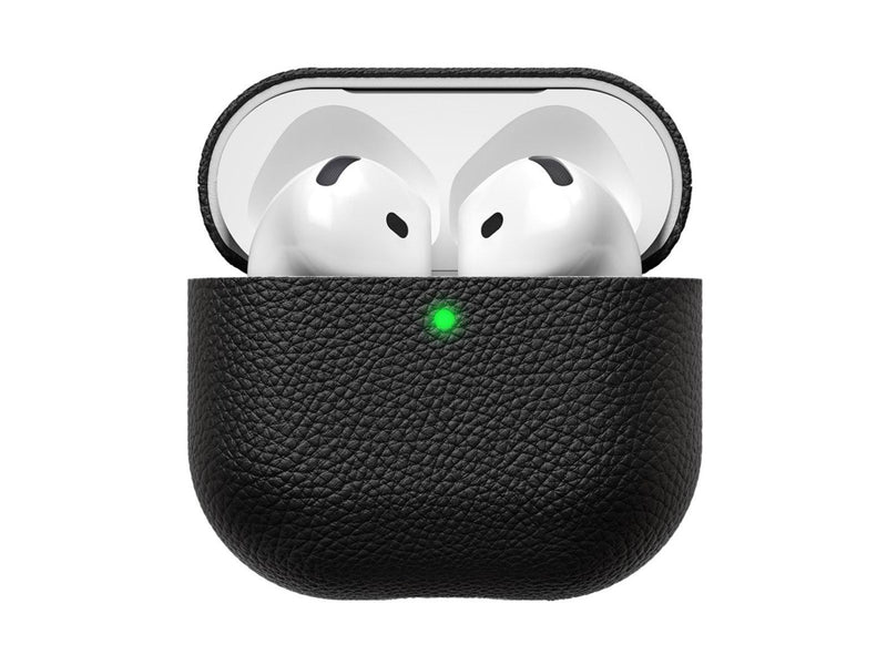 KeyBudz Artisan Series Leather Case for Airpods 4:th gen - Black