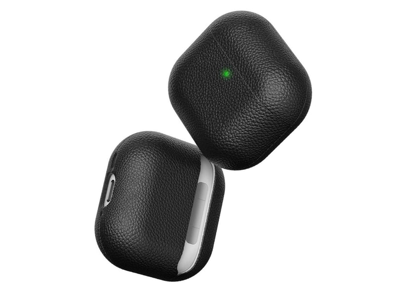 KeyBudz Artisan Series Leather Case for Airpods 4:th gen - Black
