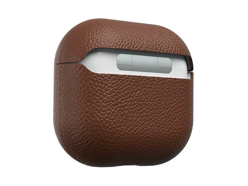 KeyBudz Artisan Series Leather Case for Airpods 4:th gen - Natural Brown