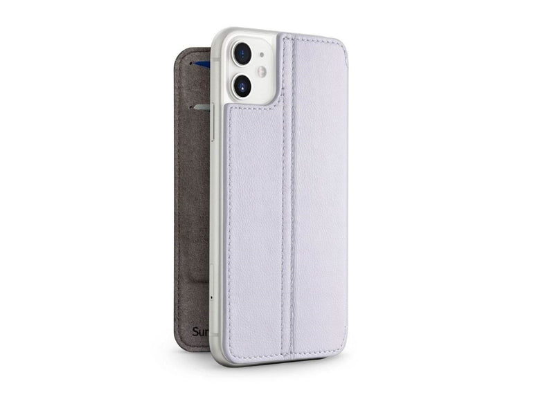 Twelve South SurfacePad for iPhone 11 - Razor Thin nappa leather - Thistle Grey