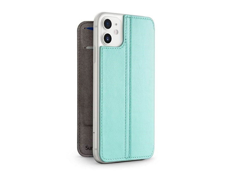 Twelve South SurfacePad for iPhone 11 - Razor Thin nappa leather - Seafoam Green