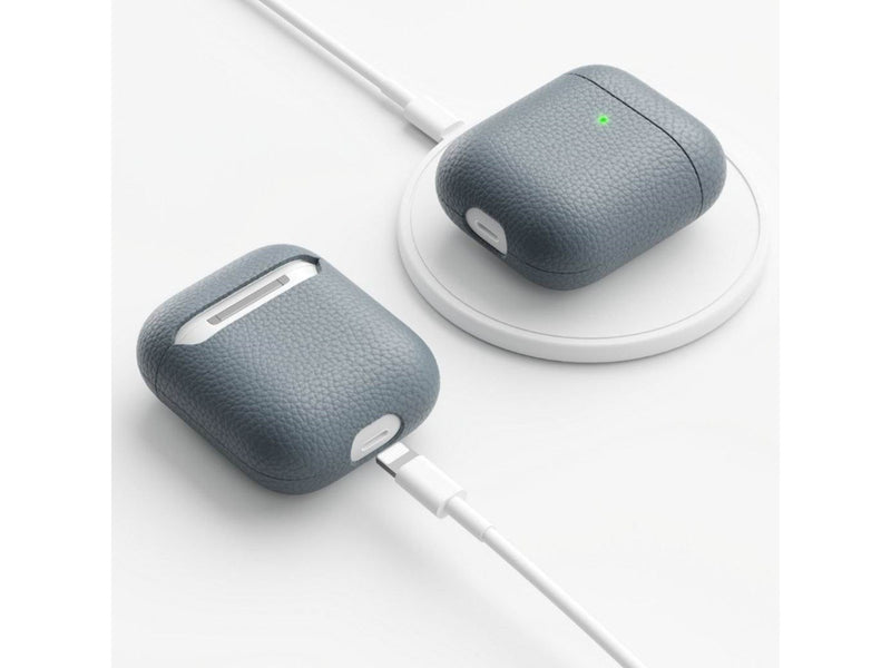 KeyBudz PodSkinz Artisan Series Leather Case - Handcrafted Leather Case for your Airpods - Slate