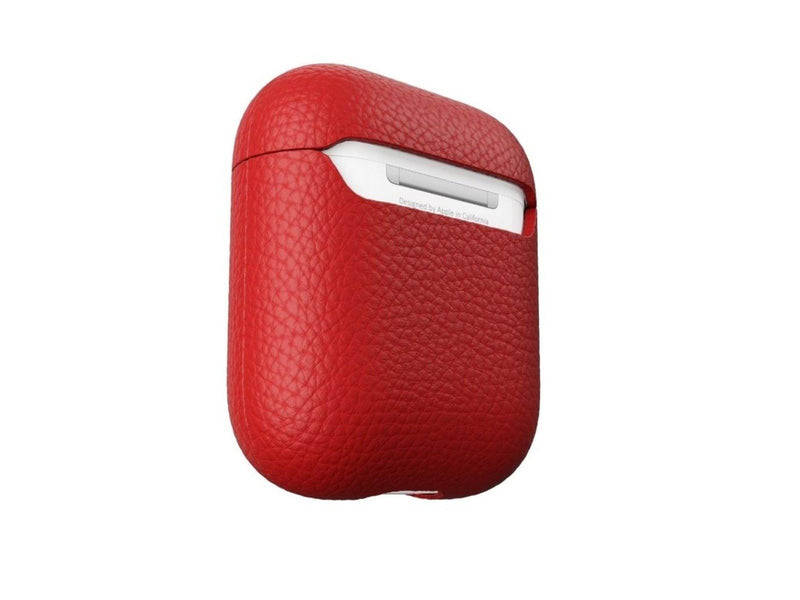 KeyBudz PodSkinz Artisan Series Leather Case - Handcrafted Leather Case for your Airpods - Red