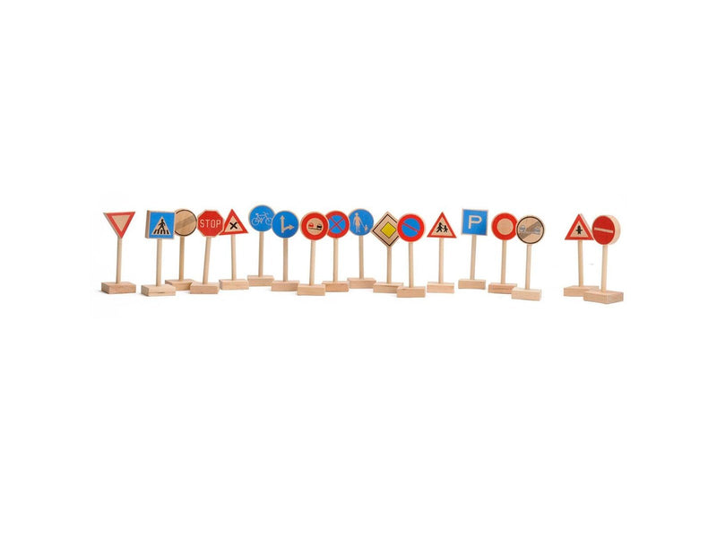 Playwood - Wooden Traffic Sign Set 18 pcs.