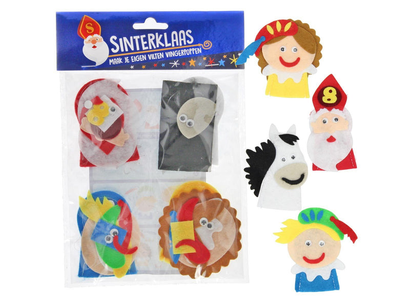 Wins Holland - Make your own Felt Finger Puppets Sinterklaas 4 pcs.