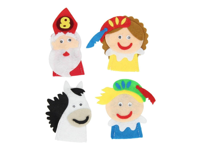 Wins Holland - Make your own Felt Finger Puppets Sinterklaas 4 pcs.