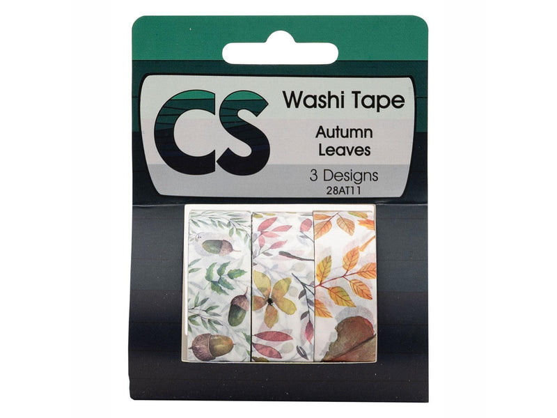 Colorations - Washi Tape Autumn Leaves 3 Rolls 5mtr.