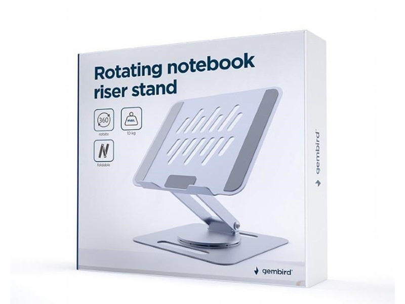 Gembird Rotating notebook riser stand spacegrey
