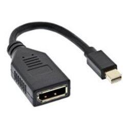 InLine Mini DisplayPort Stecker zu DisplayPort Buchse 0.15m, schwarz, 4K2K
