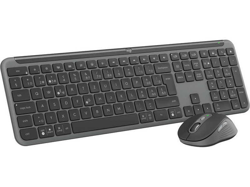 Logitech Signature Slim Combo MK950 for Business - Tastatur & Maus Set - Schweiz - Grau