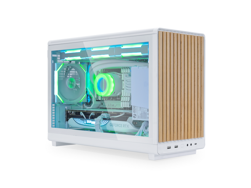 Lian Li Dan Case A3- mATX Wood edition - Gehäuse - Minitower - Weiß