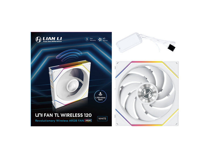 Lian Li UNI FAN TL Wireless - Gehäuselüfter - 120mm - Weiß - 32 dBA