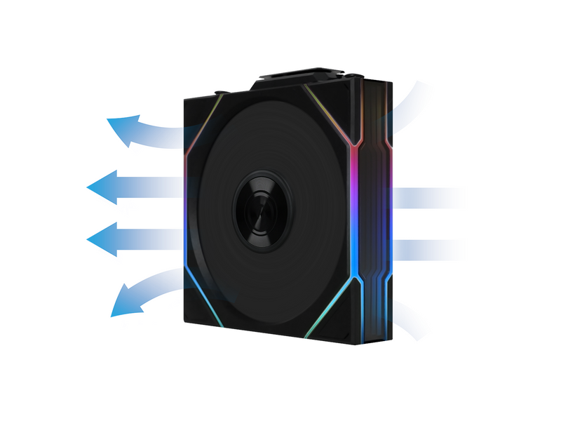 Lian Li UNI FAN TL Wireless Reverse - Gehäuselüfter - 120mm - Schwarz - 33 dBA