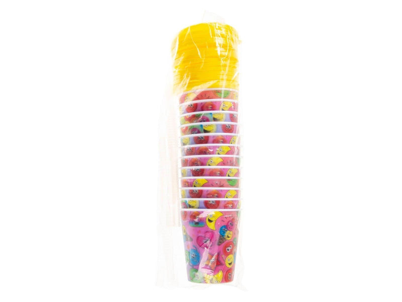 LG-Imports - Cup with Lid and Straw Smiley Face 12pcs.