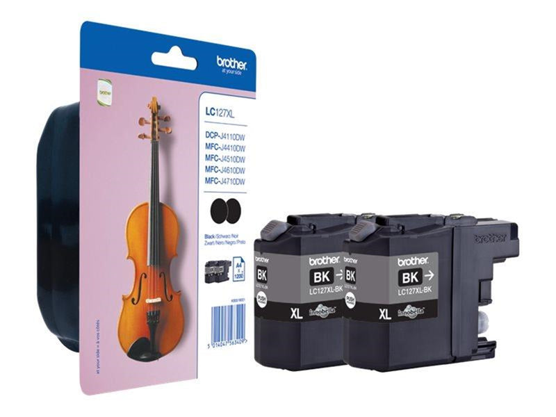 Brother LC 127XLBKBP2 - Tintenpatrone Schwarz