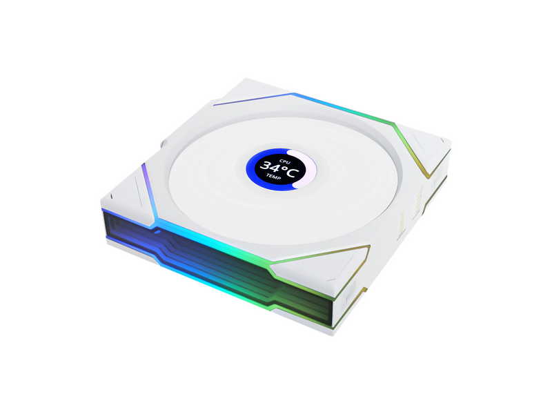 Lian Li UNI FAN TL Wireless LCD Reverse - Gehäuselüfter - 120mm - Weiß - 33 dBA