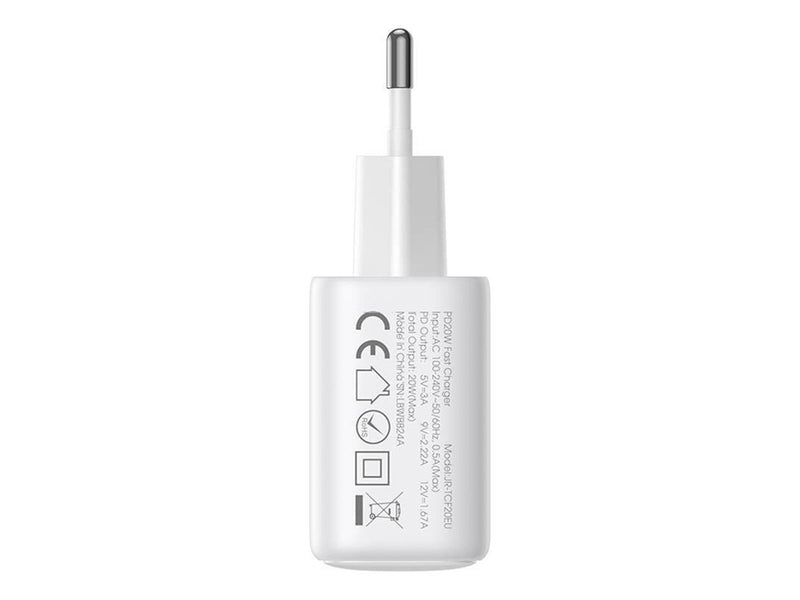 Joyroom JR-TCF12 Dual-Port (2C) 20W Power Charger (white)