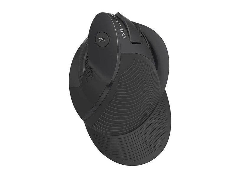DeLUX M618G DB + BT wireless vertical mouse - Ergonomische Maus (Schwarz)