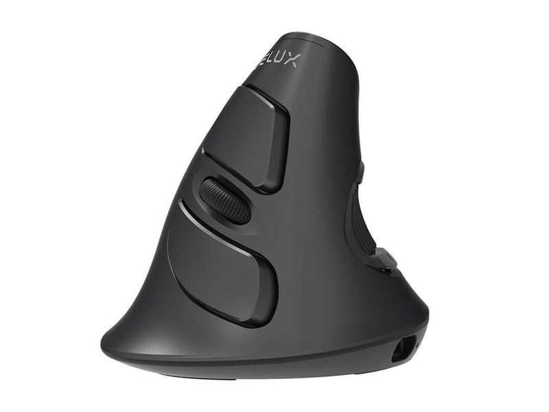 DeLUX M618G DB + BT wireless vertical mouse - Ergonomische Maus (Schwarz)
