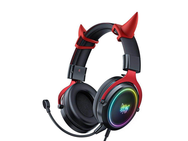 ONIKUMA X10 Gaming Headphones Black and Red Demon Wands