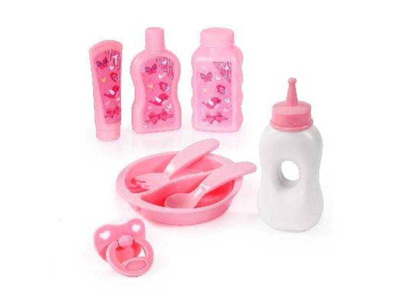 Bayer Design Doll's Pram Mega Set - Pink / Grey (18333AC)