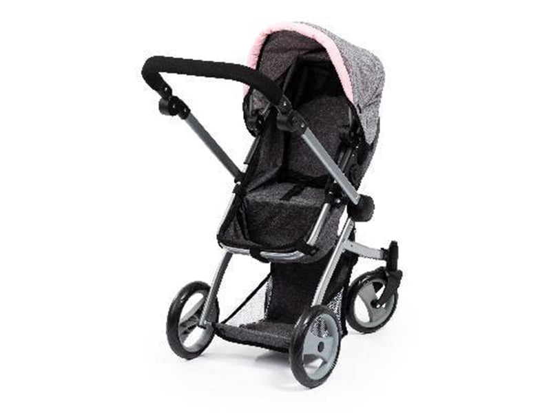 Bayer Design Doll's Pram Mega Set - Pink / Grey (18333AC)