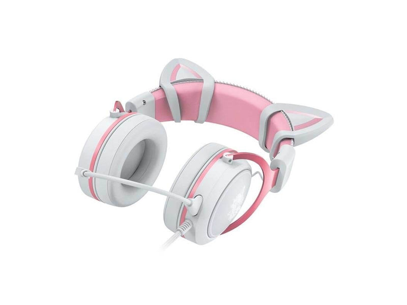 ONIKUMA X10 White/Pink/Cat Ears Gaming Headphones