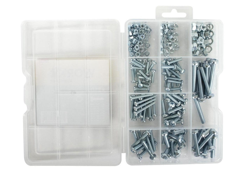 Homeit Machine screws and nuts in assortment box with 210 parts