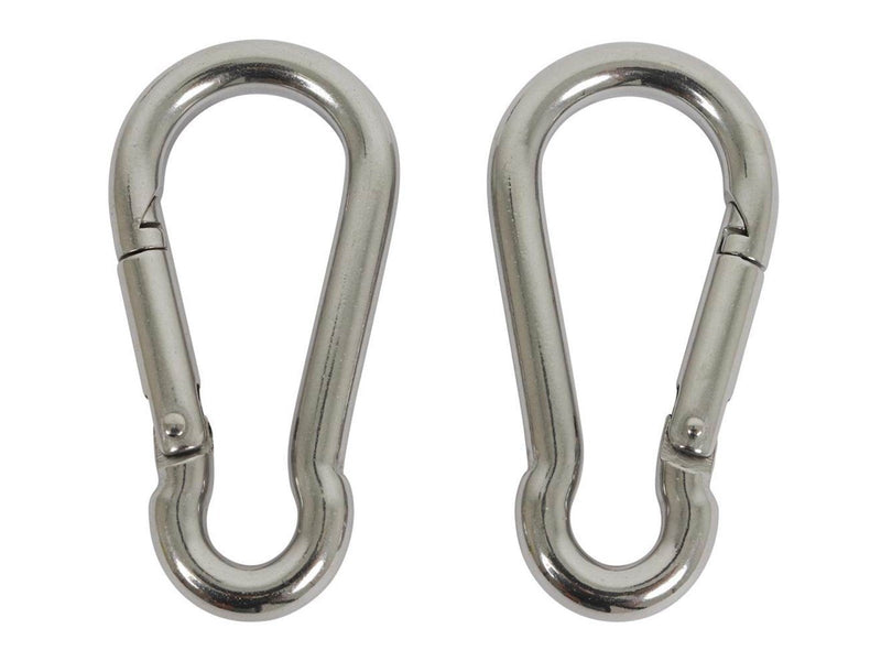 Homeit fireman's carabiner Ø8 x 80 mm stainless steel 2 pcs.