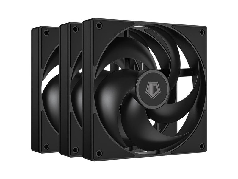 ID-Cooling AS-120-K TRIO - Gehäuselüfter - 120mm - Schwarz - 27 dBA