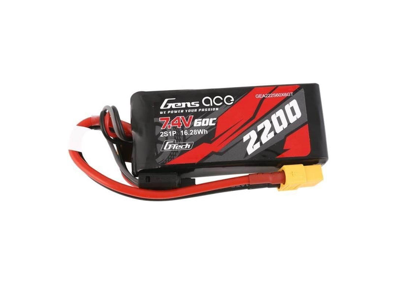 Gens ace &Tattu G-Tech LiPo 2200mAh 7.4V 60C 2S1P XT60 Battery
